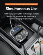7.2 chargeur de voiture tasse en forme de quatre prises USB 2 prises 12-24V DC - Image 3
