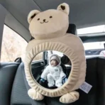 Rétroviseur mignon de conception de dessin animé d'ours pour sièges d'auto et accessoires de bébé - Image 3