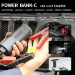 Kit de voiture 5 en 1 19000Pa aspirateur de voiture 200psi laveuse lampes de poche Portable 150psi gonfleur de pneu 15000mah démarreur de saut de voiture - Image 5